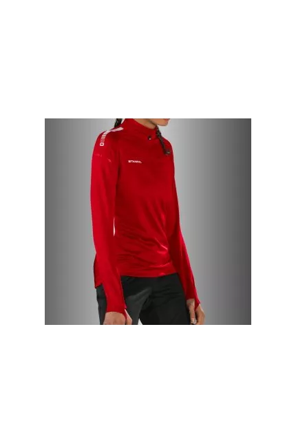 Veste de sport pour femme Stanno First Quarter Zip Top 100% polyester recyclé