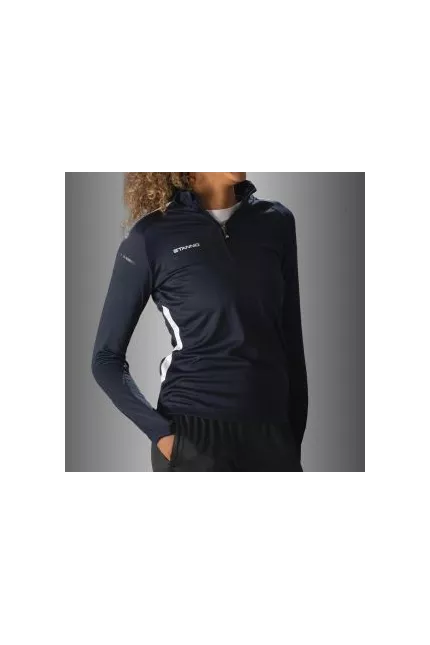 Veste de sport pour femme Stanno First Quarter Zip Top 100% polyester recyclé
